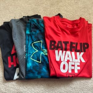 Lot of 4 UA XL boys shirts